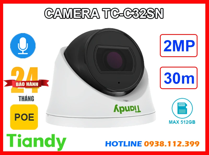 Camera Ghi Âm TIANDY TC-C32SN (2MP), camera quan sát TIANDY TC-C32SN, TIANDY TC-C32SN, TC-C32SN, lắp đặt camera TIANDY TC-C32SN, lắp camera TIANDY TC-C32SN giá rẻ, camera TIANDY TC-C32SN giá rẻ, camera ghi âm TIANDY TC-C32SN, camera trong nhà TIANDY TC-C32SN,