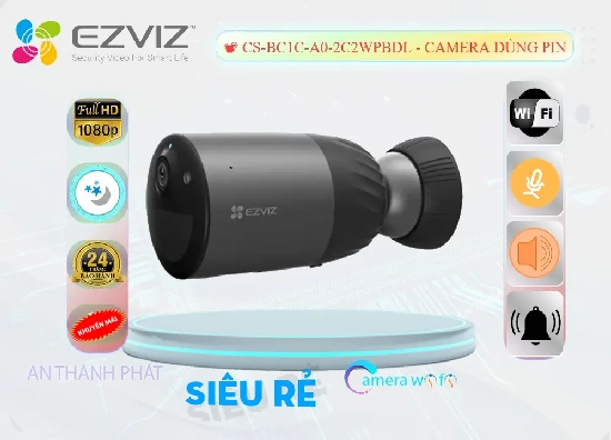  Lắp đặt camera Ezviz CS-BC1C-A0-2C2WPBD không dây dùng pin cung cấp giải pháp an ninh chất lượng với độ phân giải hình ảnh Full HD 1080P cùng các tính năng thông minh khác sẽ giúp bạn yên tâm hơn rất nhiều