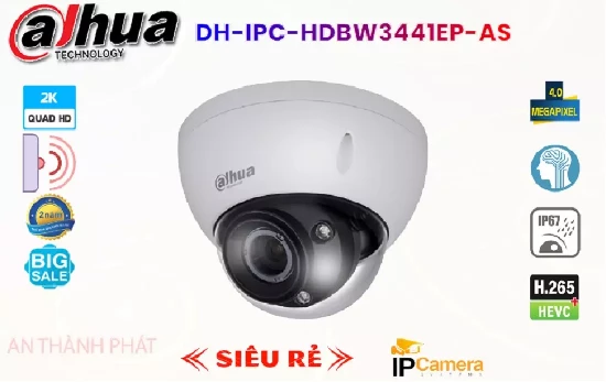  Phân phối và lắp đặt camera quan sát an ninh hiện đại camera IP Dahua DH-IPC-HDBW3441EP-AS chất lượng hình ảnh siêu nét với độ phân giải 4.0MP, có đa dạng chức năng bảo vệ an ninh hiệu quả