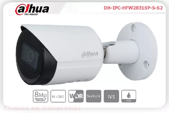  Loại Camera Giá re Công Nghệ POE DH-IPC-HFW2831SP-S-S2 Màu sắt trong sáng 8.0 MP Hình ảnh ban đêm sáng đẹp với Hồng Ngoại 30m giám sát phù hơp Với khả năng tích hợp Công Nghệ AI Công Nghệ POE DH-IPC-HFW2831SP-S-S2 Chức năng thông minh với Hồng Ngoại Smart IR Hình tươi hơn CMOS Hổ Trợ Thẻ Nhớ Chất không đổi khi truyền qua công nghệ IP POE Digital chất lượng Camera Phù hợp lắp nhà xưởng Thân Kim Loại Hồng Ngoại Smart IR