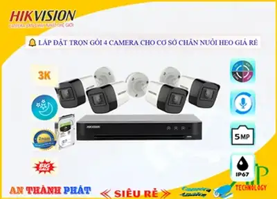 Trọn Bộ Camera Giá Rẻ Chăn Nuôi Heo, camera quan sát trang trại, camera giám sát chuồng trại, lắp camera quan sát trang trại