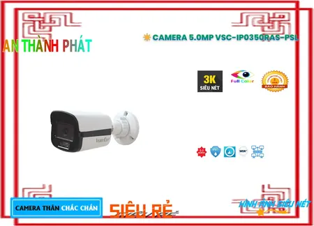  Loại Camera an ninh Công Nghệ POE VSC-IP0350RAS-PSL Công nghệ chip xử lý hình ảnh CMOS Thu hình ảnh màu đẹp hơn truyền tải nhanh hơn H.265+/H.265/H.264+/H.264 thêm chất lượng hình ảnh 5.0 MP Xem ban đêm Hồng Ngoại 10m IP POE VSC-IP0350RAS-PSL Công Nghệ AI Hồng Ngoại SMD IP POE Tiết kiệm dây camera xưởng sản xuất,kho hàng , nhà xưởng Thân Plastic Chức năng thông minh với Hồng Ngoại SMD Hồng Ngoại SMD