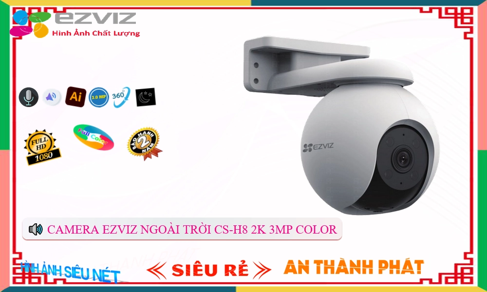Camera Wifi Ezviz CS-H8 2K 3MP Color Camera Wifi Ezviz CS-H8 2K 3MP Color