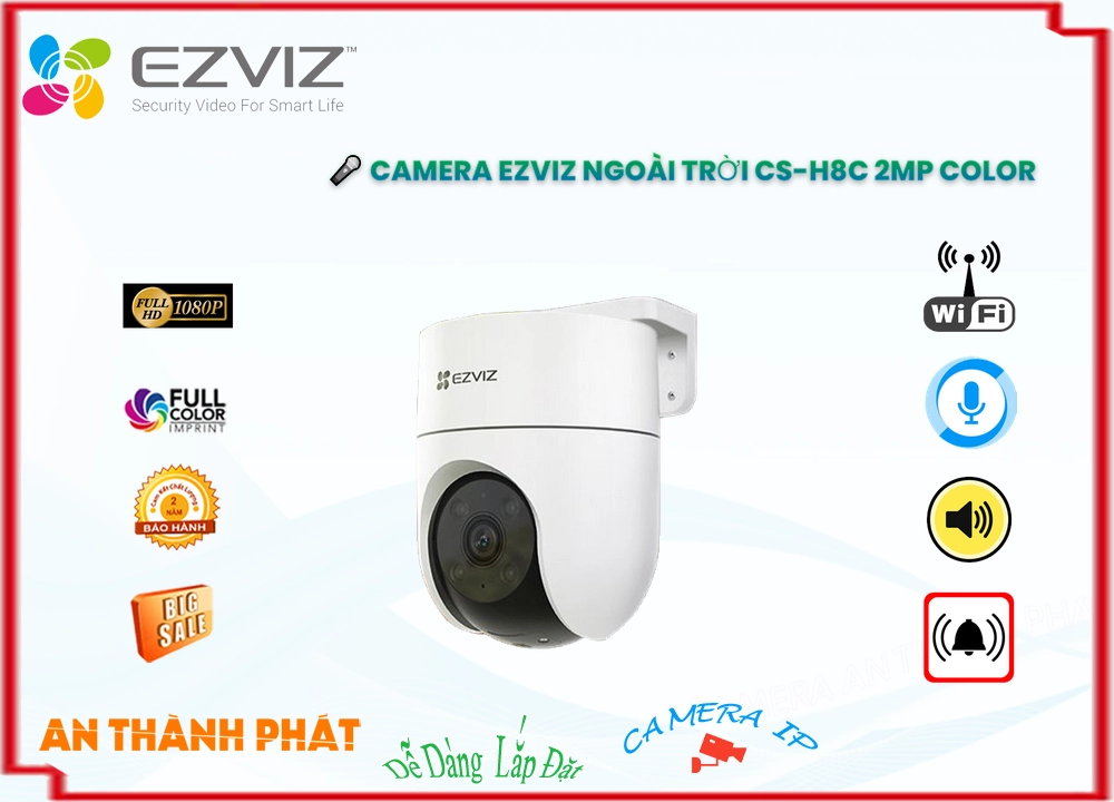 Camera Wifi Ezviz CS-H8C 2MP Color Camera Wifi Ezviz CS-H8C 2MP Color