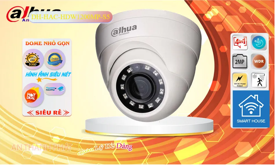 Camera DH-HAC-HDW1200MP-S5 Chức Năng Cao Cấp Camera DH-HAC-HDW1200MP-S5 Chức Năng Cao Cấp