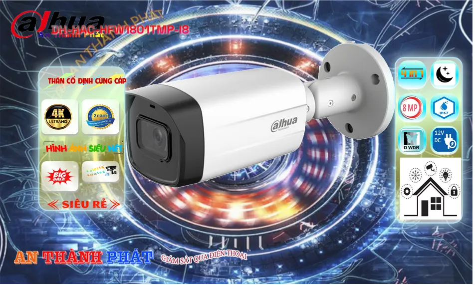 DH-HAC-HFW1801TMP-I8 Camera An Ninh Thiết kế Đẹp DH-HAC-HFW1801TMP-I8 Camera An Ninh Thiết kế Đẹp