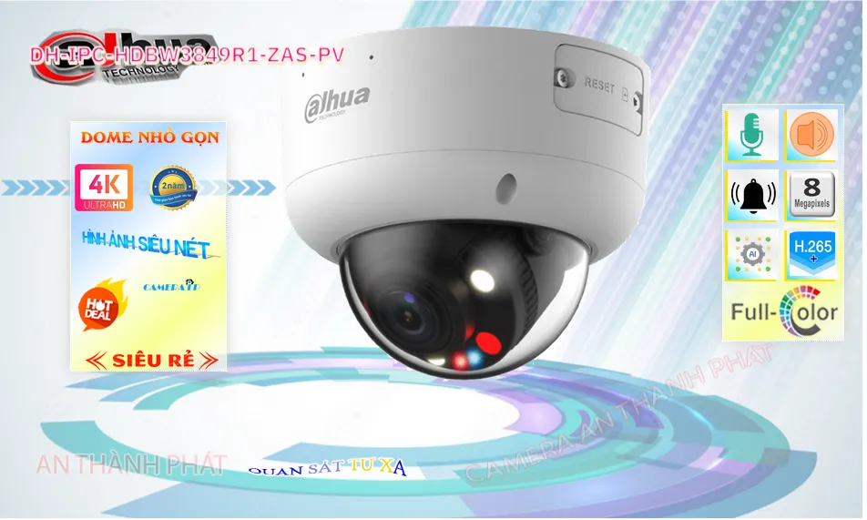 DH-IPC-HDBW3849R1-ZAS-PVCamera Sắc Nét Dahua DH-IPC-HDBW3849R1-ZAS-PVCamera Sắc Nét Dahua