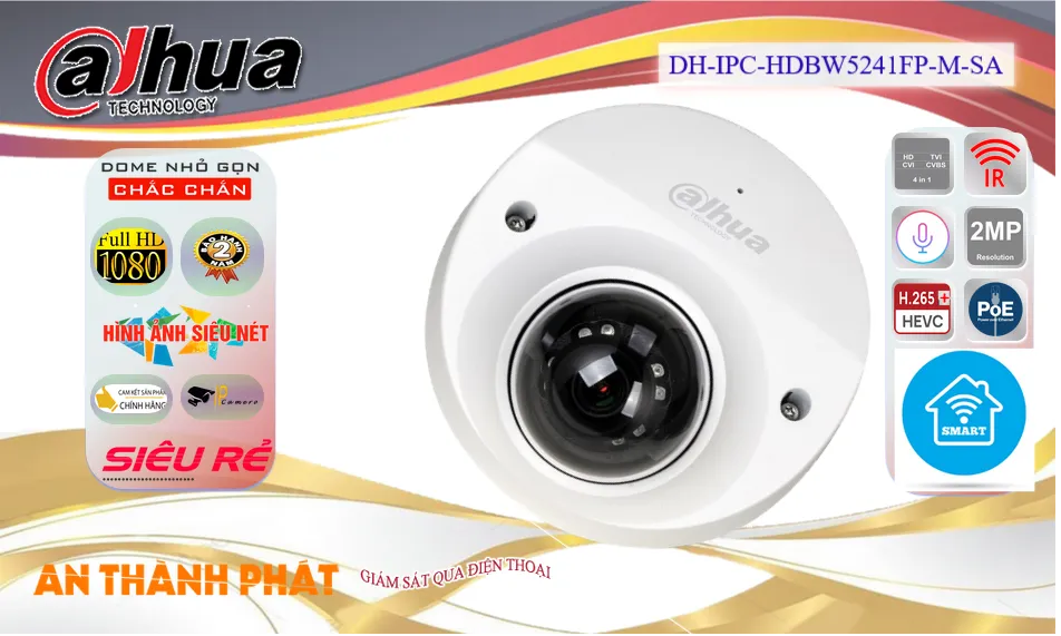 DH-IPC-HDBW5241FP-M-SA Camera Dahua Thiết kế Đẹp DH-IPC-HDBW5241FP-M-SA Camera Dahua Thiết kế Đẹp