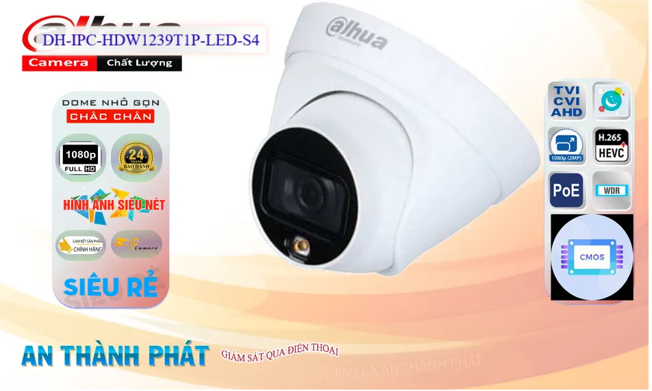 Dahua DH-IPC-HDW1239T1P-LED-S4 Giá rẻ Dahua DH-IPC-HDW1239T1P-LED-S4 Giá rẻ