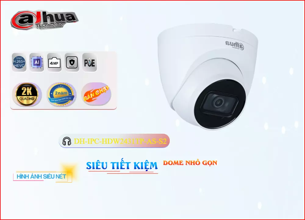 Thông số camera dahua DH-IPC-HDW2431TP-AS-S2 chất lượng thông minh