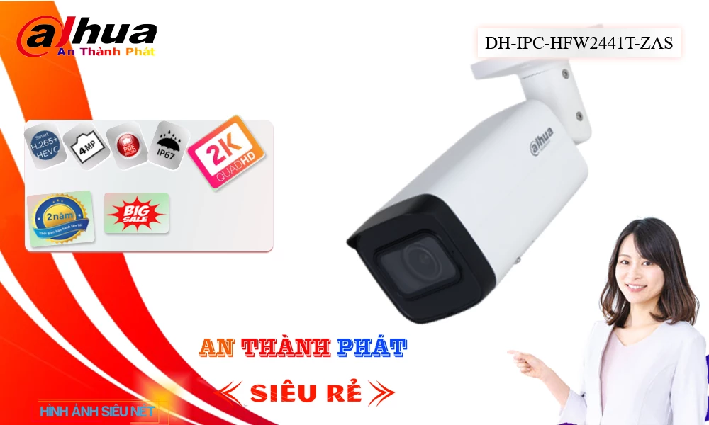 Camera Dahua Giá rẻ DH-IPC-HFW2441T-ZAS Camera Dahua Giá rẻ DH-IPC-HFW2441T-ZAS