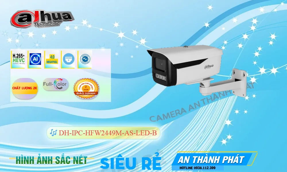 DH-IPC-HFW2449M-AS-LED-B Camera Thiết kế Đẹp Dahua DH-IPC-HFW2449M-AS-LED-B Camera Thiết kế Đẹp Dahua