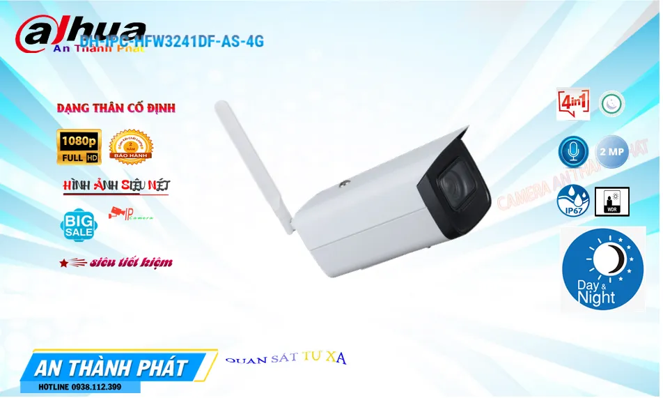 Camera Dahua Chức Năng Cao Cấp DH-IPC-HFW3241DF-AS-4G Camera Dahua Chức Năng Cao Cấp DH-IPC-HFW3241DF-AS-4G