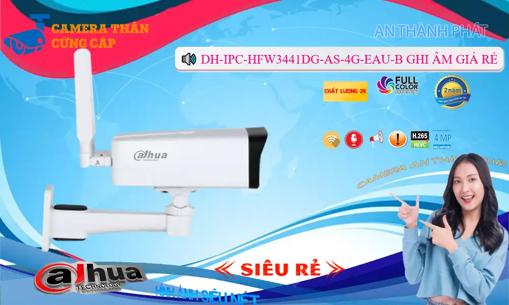 DH-IPC-HFW3441DG-AS-4G-EAU-B Camera Dahua Tiết Kiệm ✔ DH-IPC-HFW3441DG-AS-4G-EAU-B Camera Dahua Tiết Kiệm ✔