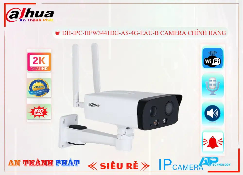 DH-IPC-HFW3441DG-AS-4G-EAU-B Camera Dahua Tiết Kiệm ✔ DH-IPC-HFW3441DG-AS-4G-EAU-B Camera Dahua Tiết Kiệm ✔