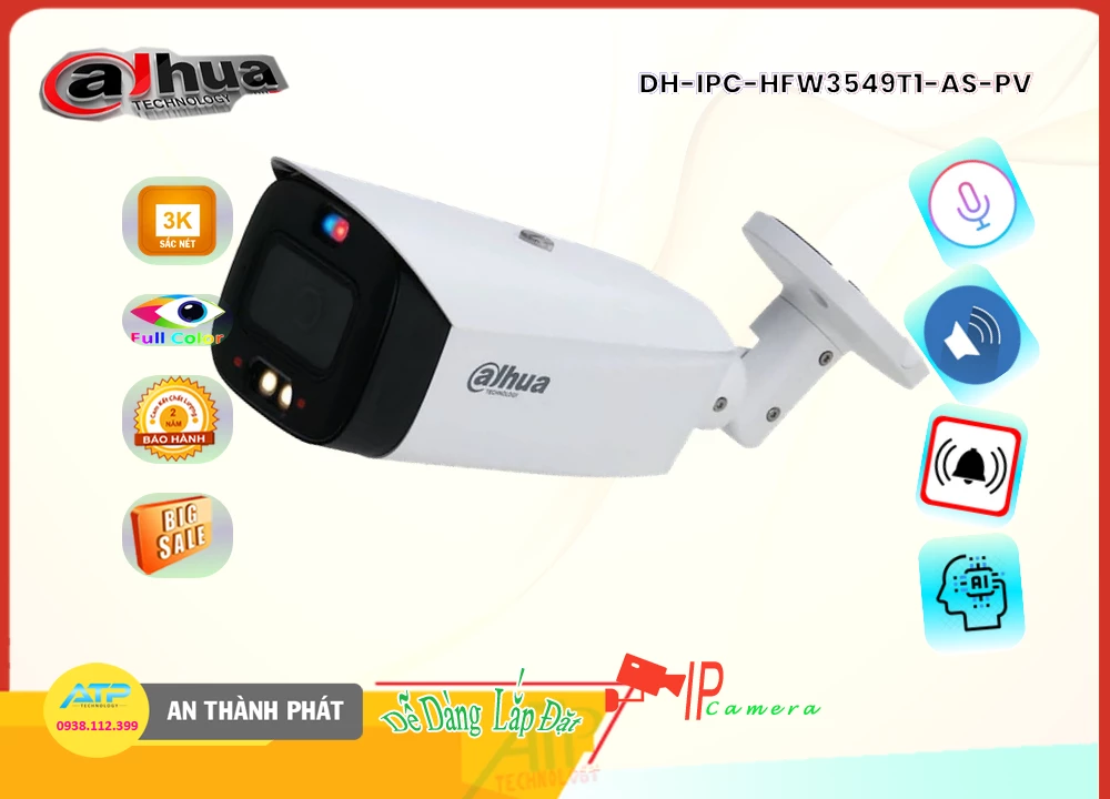 DH-IPC-HFW3549T1-AS-PV Camera Tiết Kiệm Dahua DH-IPC-HFW3549T1-AS-PV Camera Tiết Kiệm Dahua