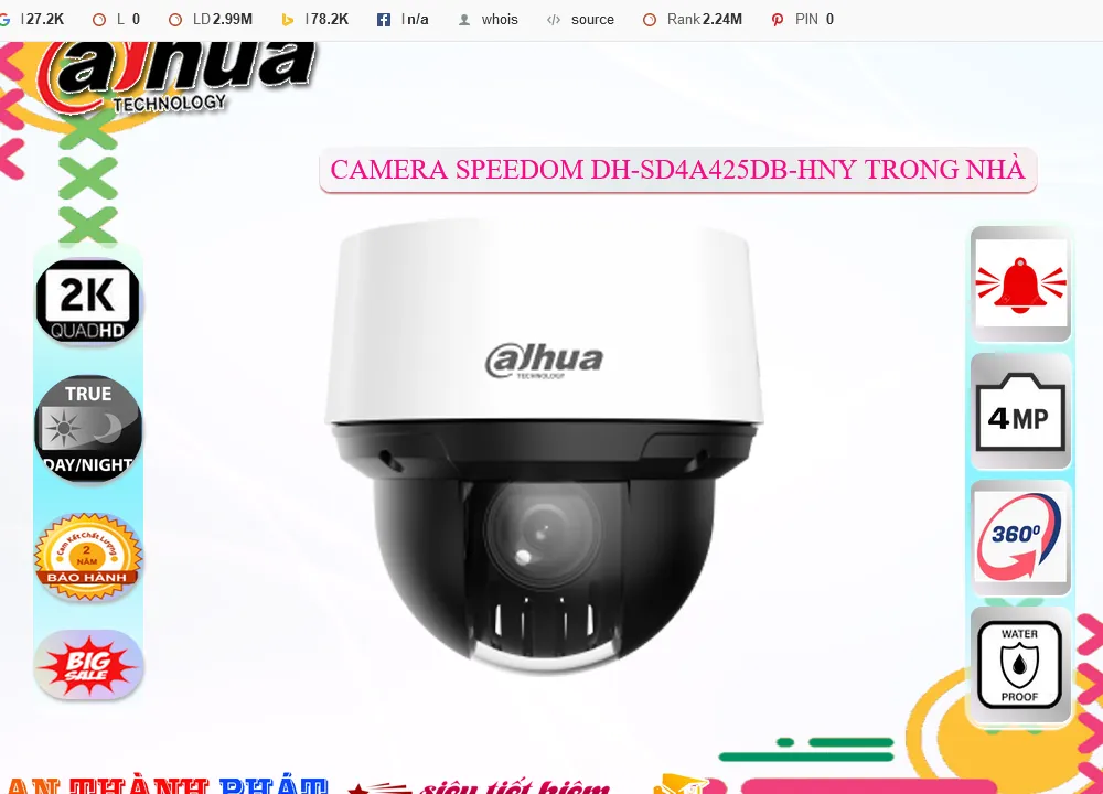 DH-SD4A425DB-HNY là dòng camera dahua chất lượng