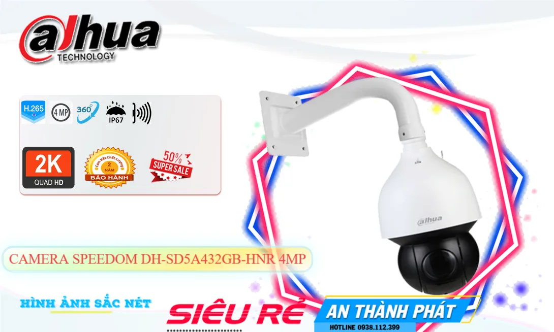camera dahua DH-SD5A432GB-HNR-4MP zoom quan 32X