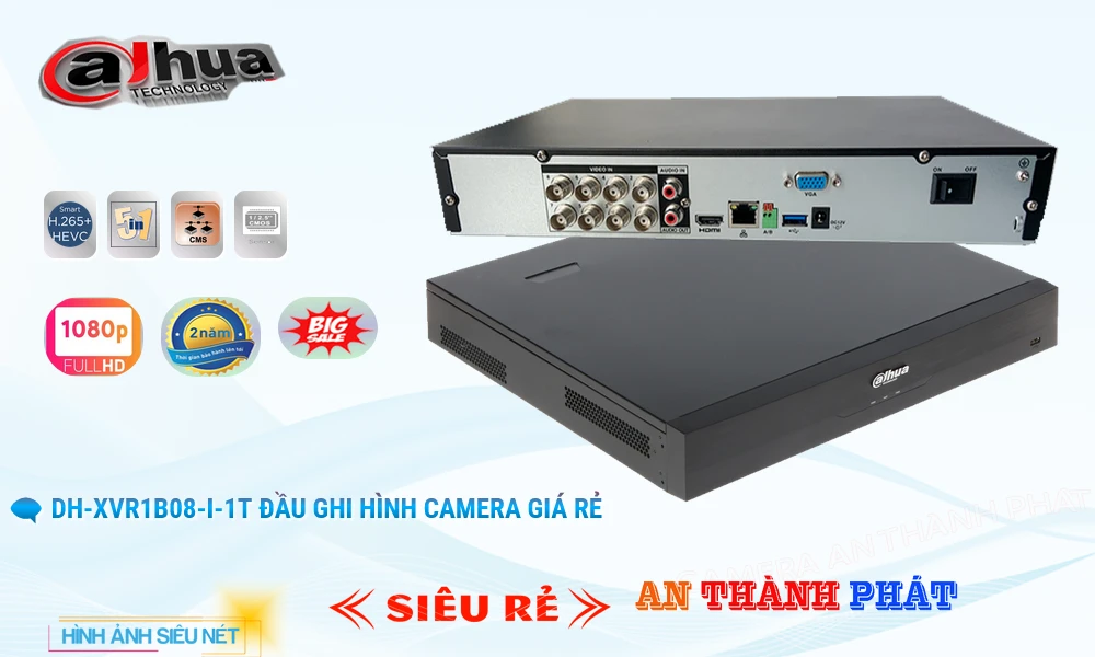 Đầu Ghi DH-XVR1B08-I-1T Chi phí phù hợp ✅ Đầu Ghi DH-XVR1B08-I-1T Chi phí phù hợp ✅