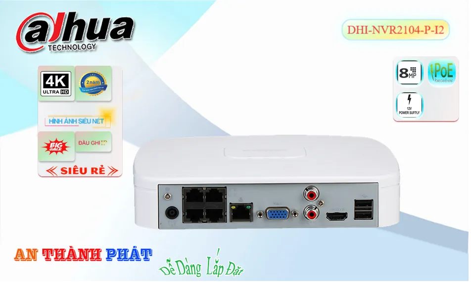 DHI-NVR2104-P-I2Thị Bị Ghi Hình Chất Lượng  Hãng Ruijie