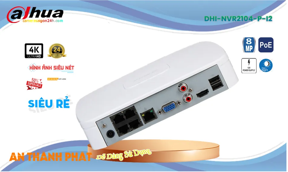 DHI-NVR2104-P-I2Thị Bị Ghi Hình Chất Lượng  Hãng Ruijie