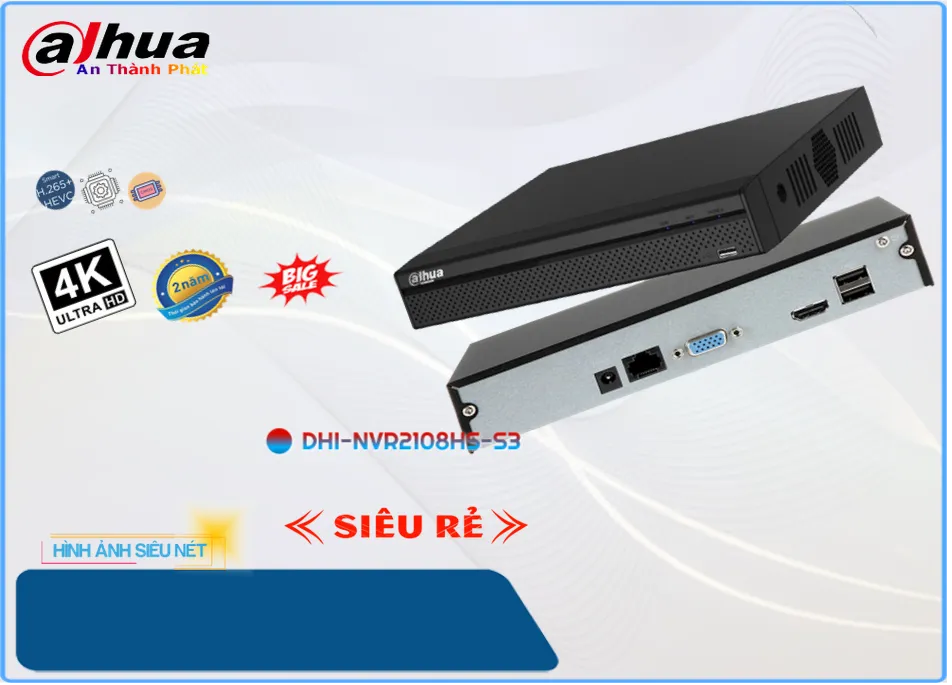 DHI-NVR2108HS-S3 Đầu Thu Dahua DHI-NVR2108HS-S3 Đầu Thu Dahua