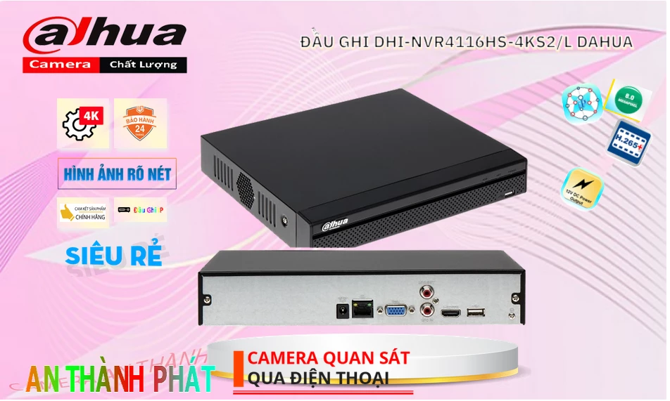 Đầu Ghi IP Dahua DHI-NVR4116HS-4KS2/L Đầu Ghi IP Dahua DHI-NVR4116HS-4KS2/L
