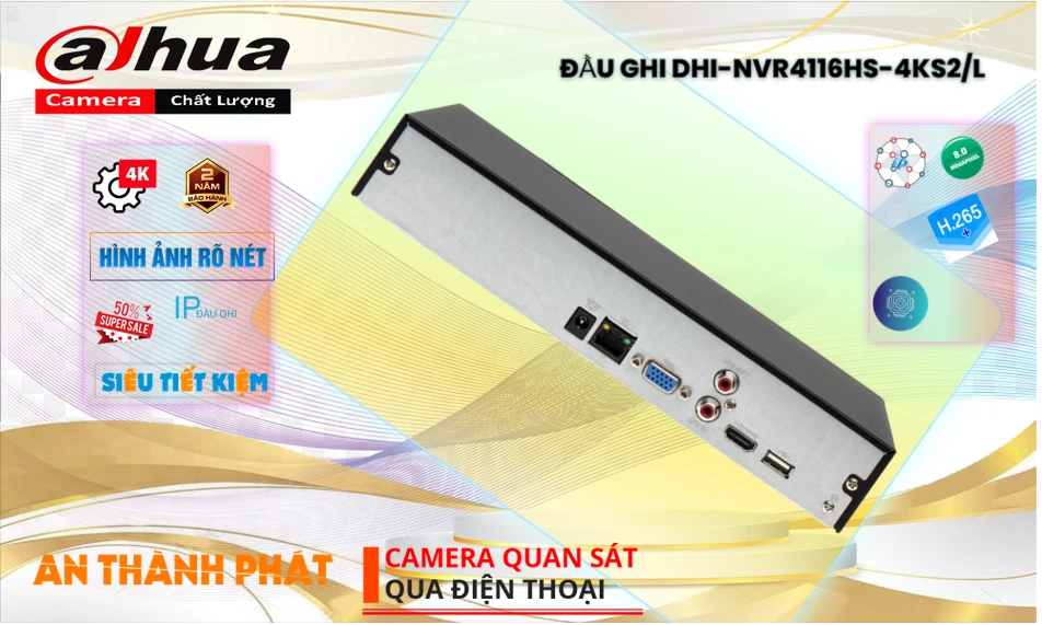 Đầu Ghi IP Dahua DHI-NVR4116HS-4KS2/L Đầu Ghi IP Dahua DHI-NVR4116HS-4KS2/L