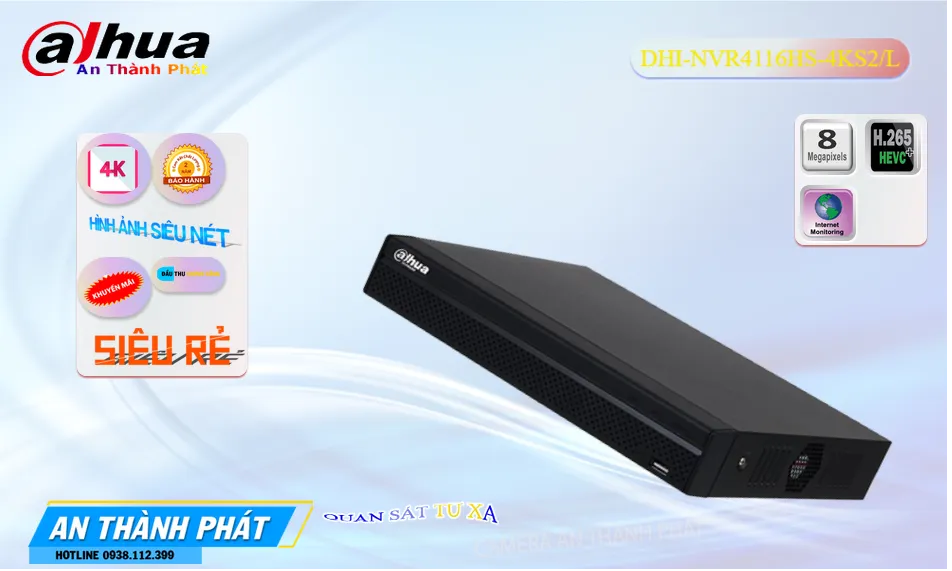 Đầu ghi DHI-NVR4116HS-4KS2L 16 Kênh IP Đầu ghi DHI-NVR4116HS-4KS2L 16 Kênh IP