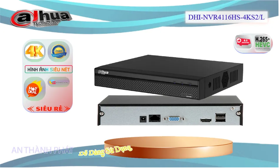 Đầu ghi DHI-NVR4116HS-4KS2L 16 Kênh IP Đầu ghi DHI-NVR4116HS-4KS2L 16 Kênh IP