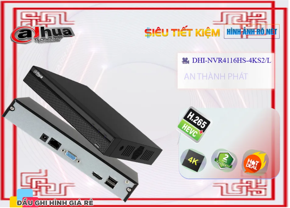 Đầu ghi DHI-NVR4116HS-4KS2L 16 Kênh IP Đầu ghi DHI-NVR4116HS-4KS2L 16 Kênh IP