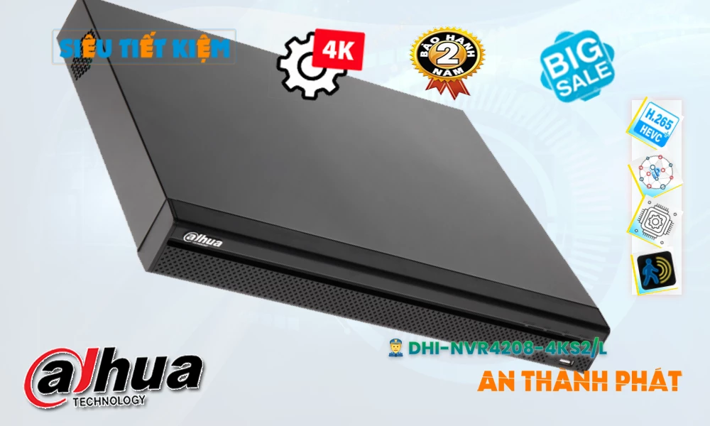 DHI-NVR4208-4KS2/LĐầu ghi Camera Dahua Giá rẻ DHI-NVR4208-4KS2/LĐầu ghi Camera Dahua Giá rẻ