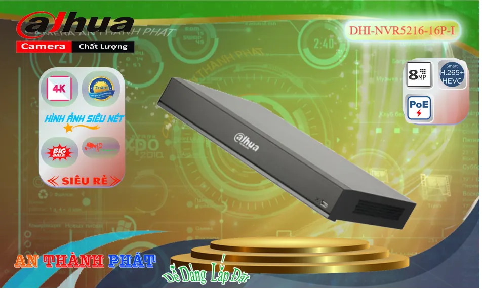 DHI-NVR5216-16P-IĐầu ghi Camera  Dahua Thiết kế Đẹp