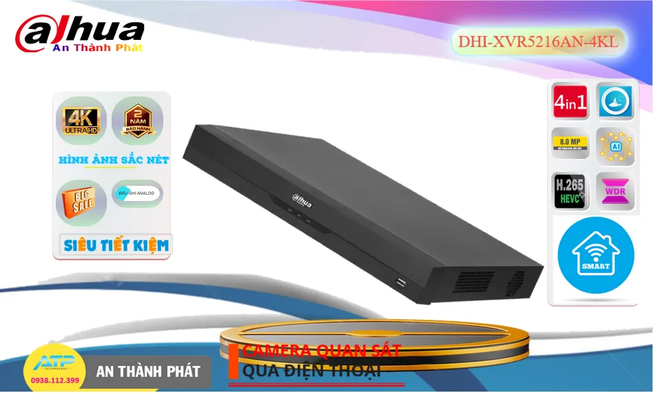 DHI-XVR5216AN-4KLThị Bị Ghi Hình Giá rẻ  Dahua