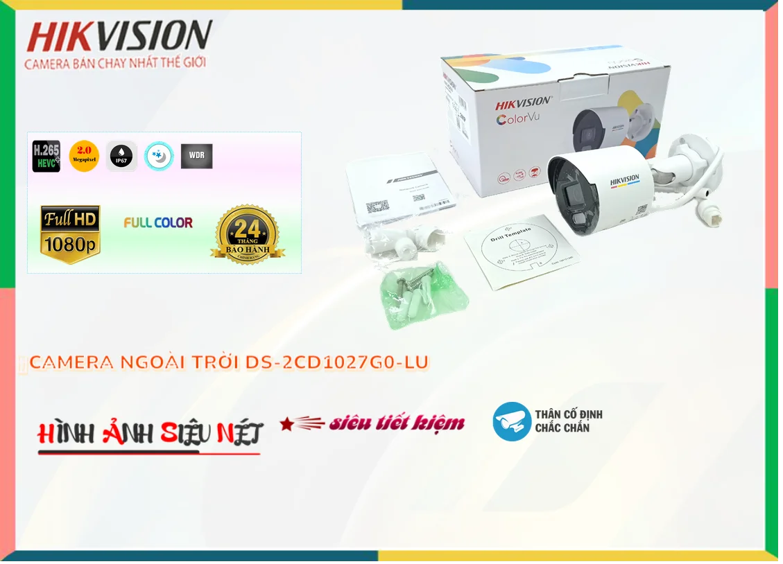 DS-2CD1027G0-LU Hikvision Với giá cạnh tranh ✴ DS-2CD1027G0-LU Hikvision Với giá cạnh tranh ✴