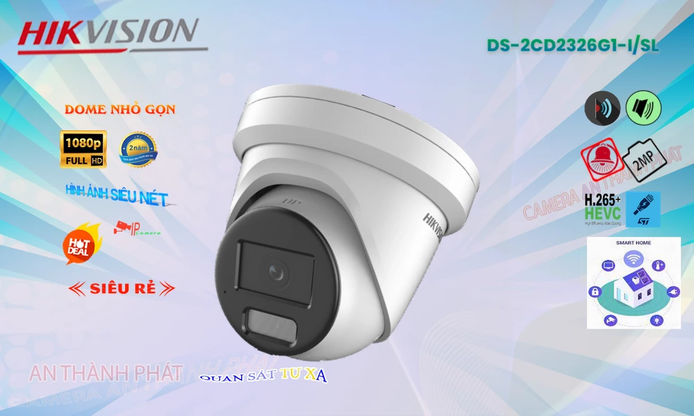 Camera An Ninh Hikvision DS-2CD2326G1-I/SL Sắc Nét Camera An Ninh Hikvision DS-2CD2326G1-I/SL Sắc Nét