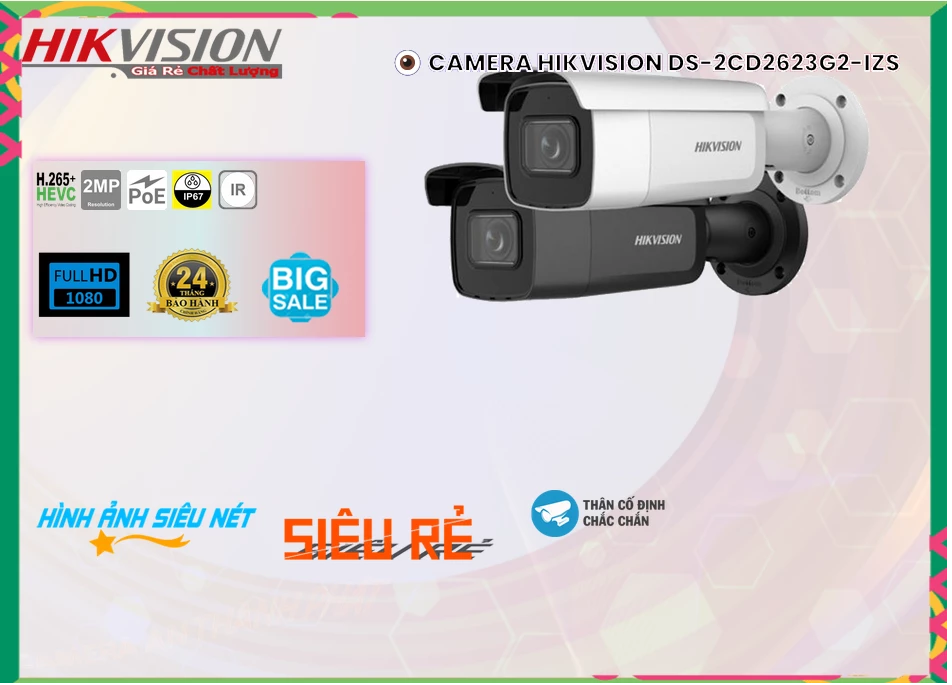 Camera IP Hikvision DS-2CD2623G2-IZS,Thông số DS-2CD2623G2-IZS,DS-2CD2623G2-IZS giá mới nhất,DS-2CD2623G2-IZS Công Nghệ IP  Bán Sỉ, Loại Camera an ninh DS 2CD2623G2 IZS,DS-2CD2623G2-IZS tốt nhất,Giá Bán DS-2CD2623G2-IZS FULL HD 1080P 2.0 MP ,DS-2CD2623G2-IZS Chính hãng,Bán rẻ DS-2CD2623G2-IZS,Giá DS-2CD2623G2-IZS,thông số DS-2CD2623G2-IZS,DS-2CD2623G2-IZS Chất lượng nhất,DS-2CD2623G2-IZS Giá Khuyến Mãi,DS-2CD2623G2-IZS Giá Hấp Dẫn