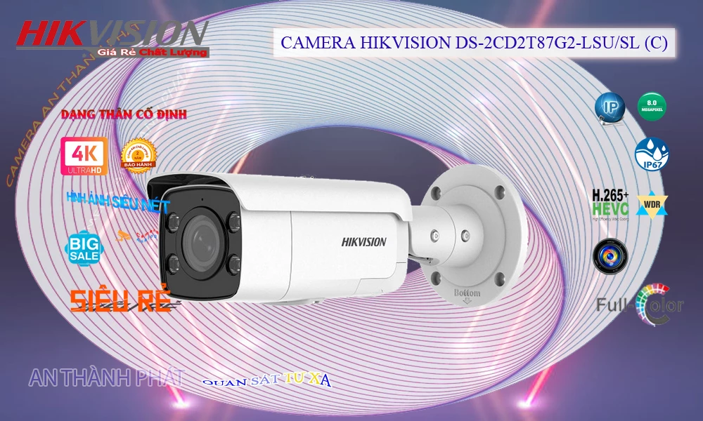 DS-2CD2T87G2-LSU/SL(C) Camera An Ninh Sắc Nét