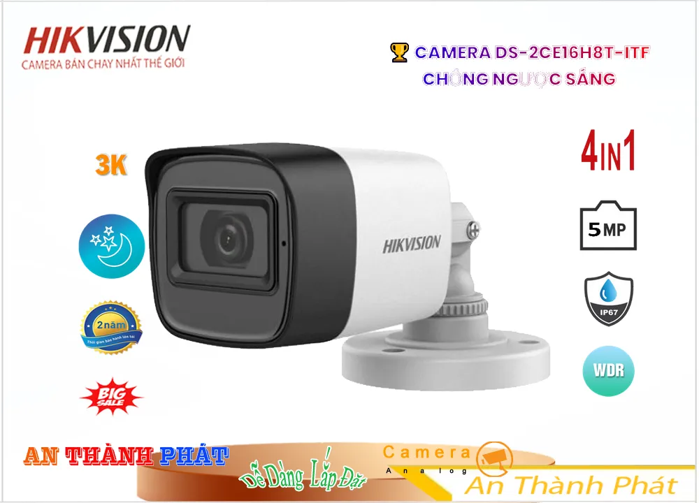 Camera DS-2CE16H8T-ITF Chống Ngược Sáng