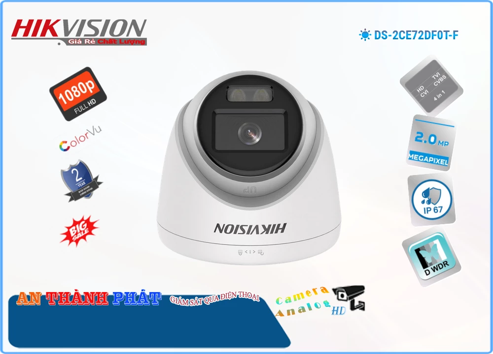 DS-2CE72DF0T-F Camera An Ninh Sắc Nét DS-2CE72DF0T-F Camera An Ninh Sắc Nét