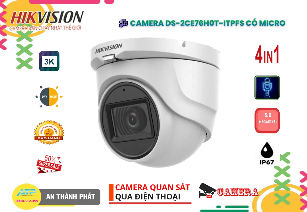 DS-2CE76H0T-ITPFS camera tích hợp micro DS-2CE76H0T-ITPFS camera tích hợp micro
