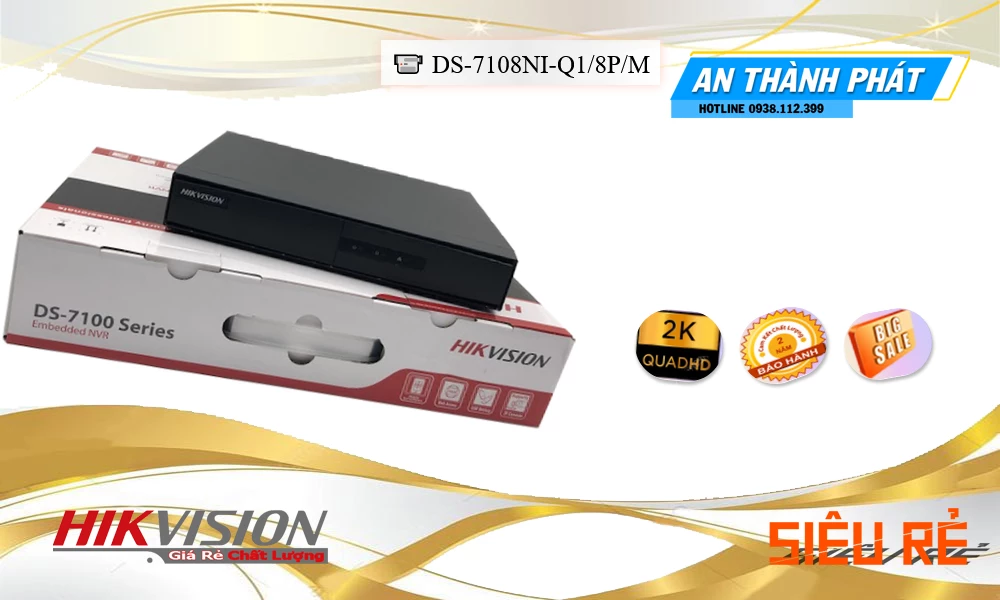 Đầu Ghi Camera Hikvision DS-7108NI-Q1/8P/M Sắc Nét Đầu Ghi Camera Hikvision DS-7108NI-Q1/8P/M Sắc Nét