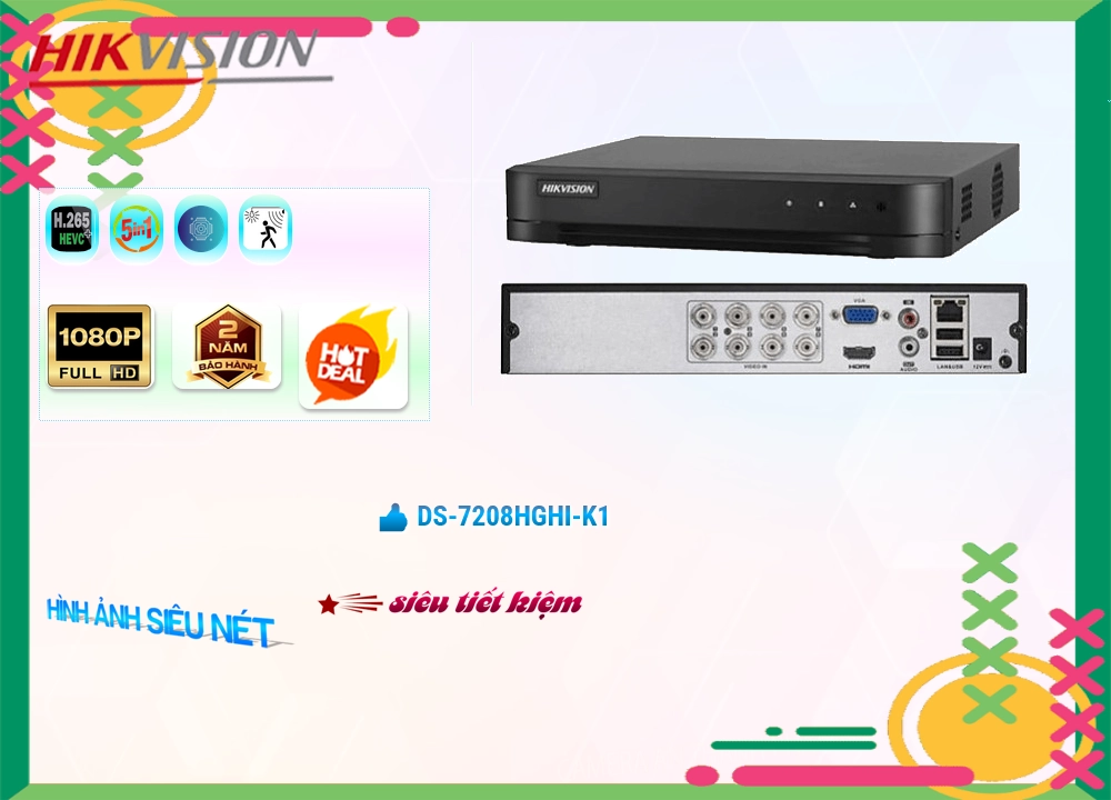 Hikvision DS-7208HGHI-K1 Hình Ảnh Đẹp Hikvision DS-7208HGHI-K1 Hình Ảnh Đẹp