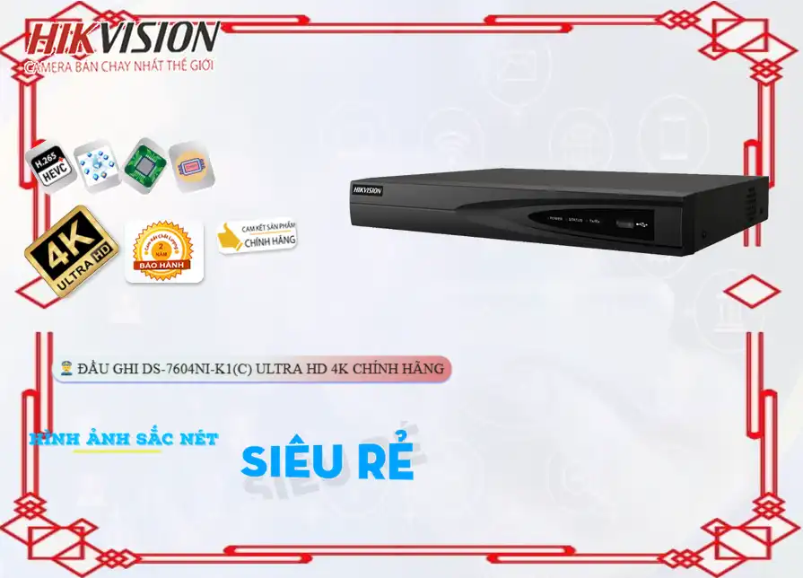 DS-7604NI-K1(C)Thiết Bị Ghi Hình Hình Ảnh Đẹp Hikvision,DS-7604NI-K1 (C) Giá rẻ,DS 7604NI K1 (C),Thông số ,thông số DS-7604NI-K1 (C),Bán Giá DS-7604NI-K1 (C),Giá kỹ thuật DS-7604NI-K1 (C),DS-7604NI-K1 (C) Chất Lượng,bán DS-7604NI-K1 (C),DS-7604NI-K1 (C) tốt nhất,Giá Bán DS-7604NI-K1 (C),DS-7604NI-K1 (C) Tốt nhất,DS-7604NI-K1 (C) Bán Sỉ,DS-7604NI-K1 (C) Giá Khuyến Mãi,DS-7604NI-K1 (C) Chất lượng nhất,Địa Chỉ Bán DS-7604NI-K1 (C)