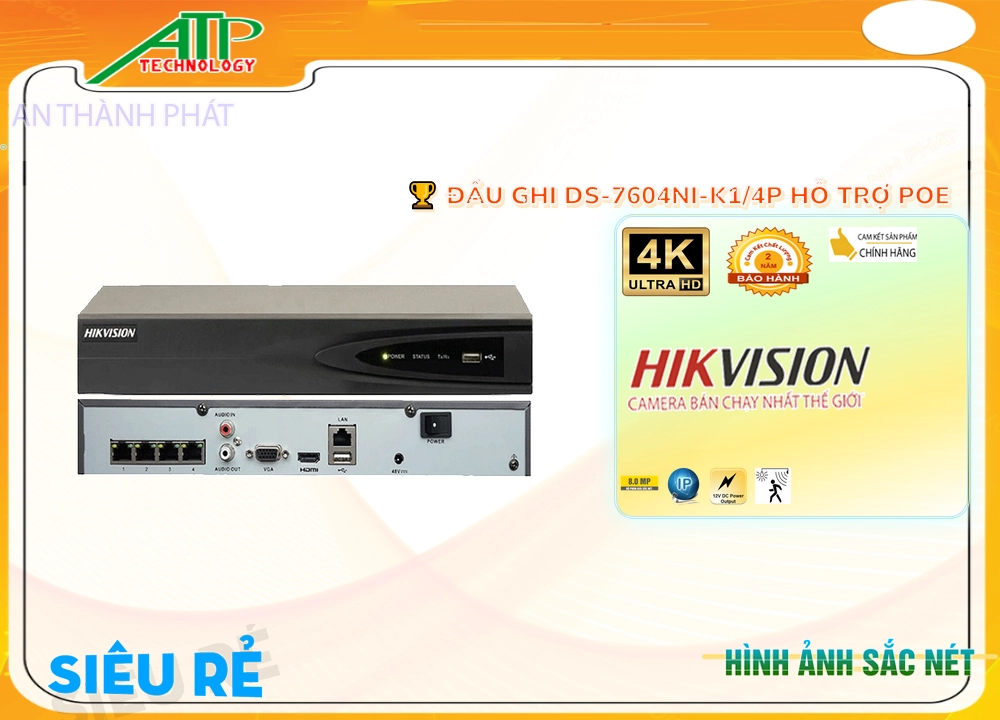 Đầu Ghi Hikvision Chất Lượng DS-7604NI-K1/4P,DS 7604NI K1/4P,Giá Bán ,DS-7604NI-K1/4P Chiết khấu cao,cửa hàng bán DS-7604NI-K1/4P,thông số DS-7604NI-K1/4P,DS-7604NI-K1/4P Chất lượng nhất,DS-7604NI-K1/4P bán rẻ,DS-7604NI-K1/4P Siêu rẻ,Phân phối rẻ DS-7604NI-K1/4P,tuổi thọ DS-7604NI-K1/4P,Giá Phân Phối  HD IP DS-7604NI-K1/4P,Bán Sỉ DS-7604NI-K1/4P,DS-7604NI-K1/4P chiết khấu cao