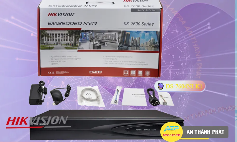 Đầu Ghi Hikvision Chất Lượng DS-7604NI-K1 Đầu Ghi Hikvision Chất Lượng DS-7604NI-K1