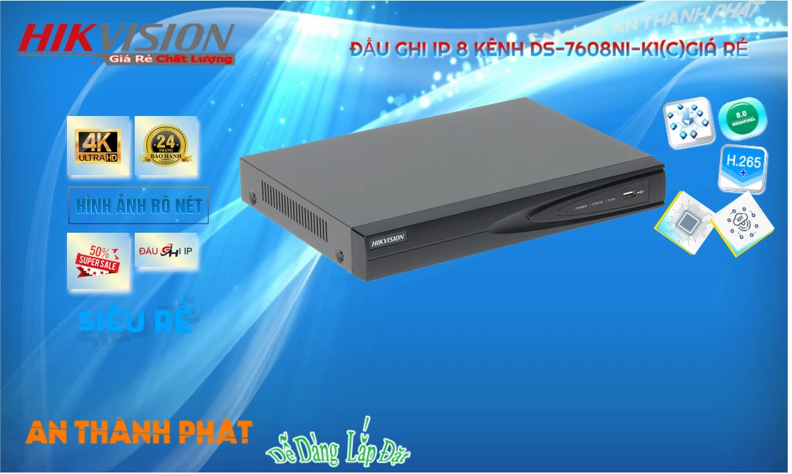 Đầu Thu  Hikvision DS-7608NI-K1(C)