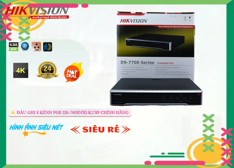 Đầu Ghi Hikvsion <b>DS-7608NXI-K2/8P</b> Đầu Ghi Hikvsion <b>DS-7608NXI-K2/8P</b>