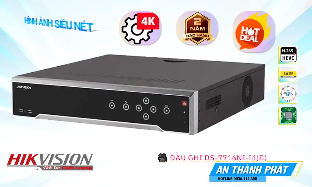 Đầu Ghi Camera DS-7732NI-K4/16P Hikvision Giá rẻ ❇ Đầu Ghi Camera DS-7732NI-K4/16P Hikvision Giá rẻ ❇