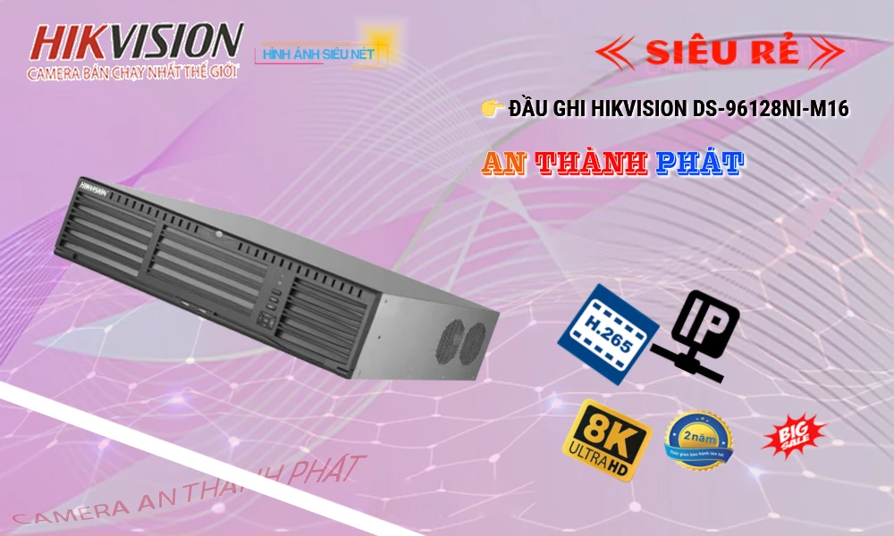 DS-96128NI-M16 Đầu Ghi Hình Thiết kế Đẹp